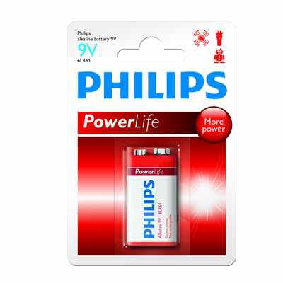 Pilas Philips 6lr61lb Alcalina 9v